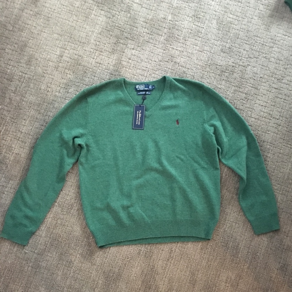 NWT POLO by Ralph Lauren Green Sweater, Large